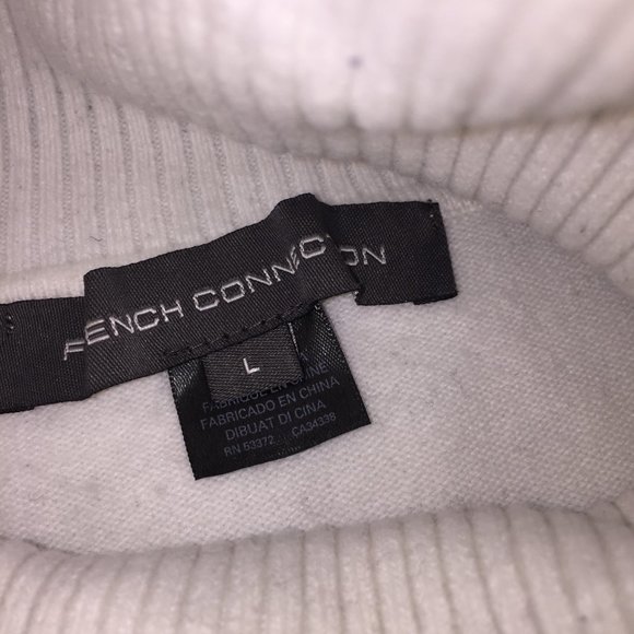 French Connection Striped Turtleneck Sweater L - Picture 5 of 5